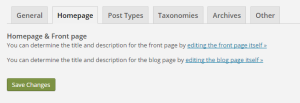 Yoast SEO - Homepage Tab