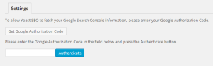 Yoast SEO - Search Console