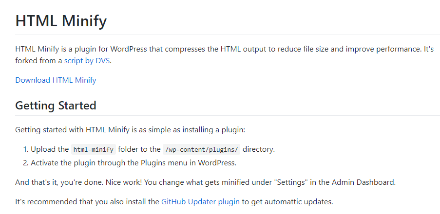 HTML Minification
