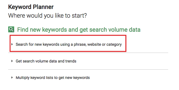Google Keyword Planner