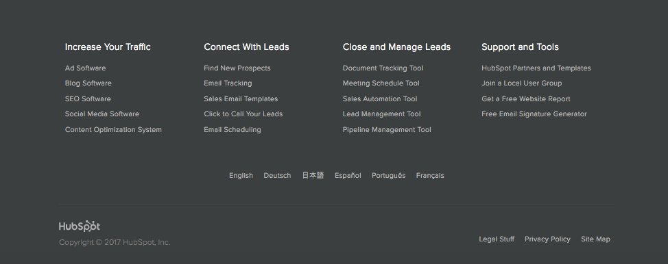 HubSpot example - Internal Linking