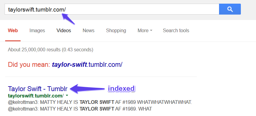 Checking if post is indexed