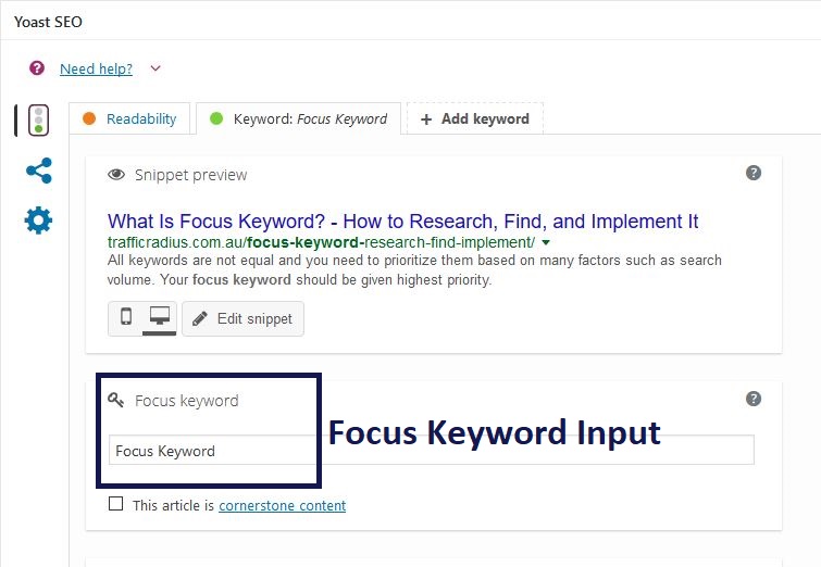 what is focus keyword how to