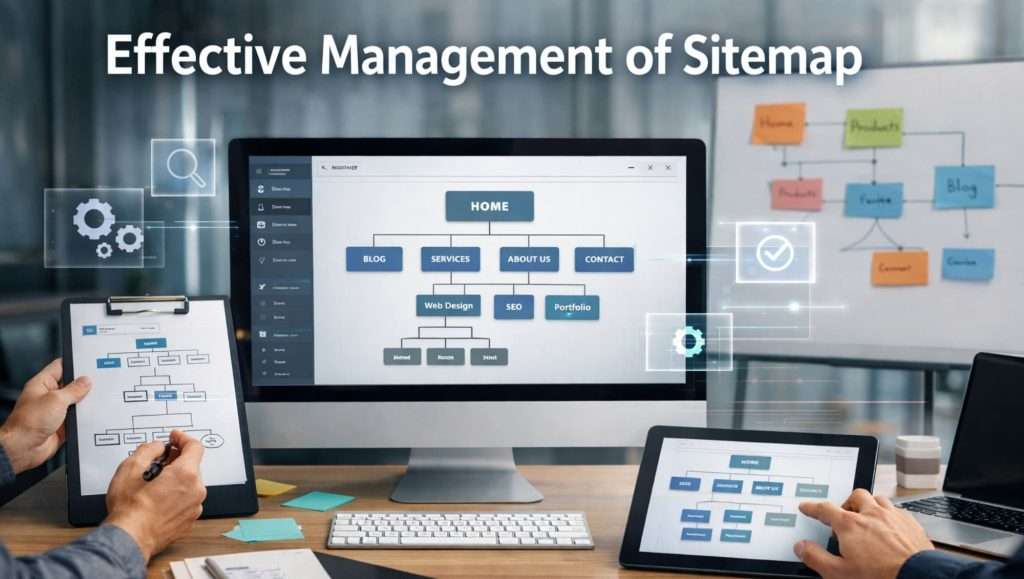 Effective management of sitemap